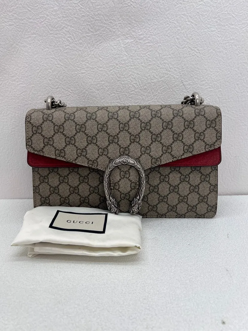 Gucci Dionysus GG Supreme Beige Shoulder Bag