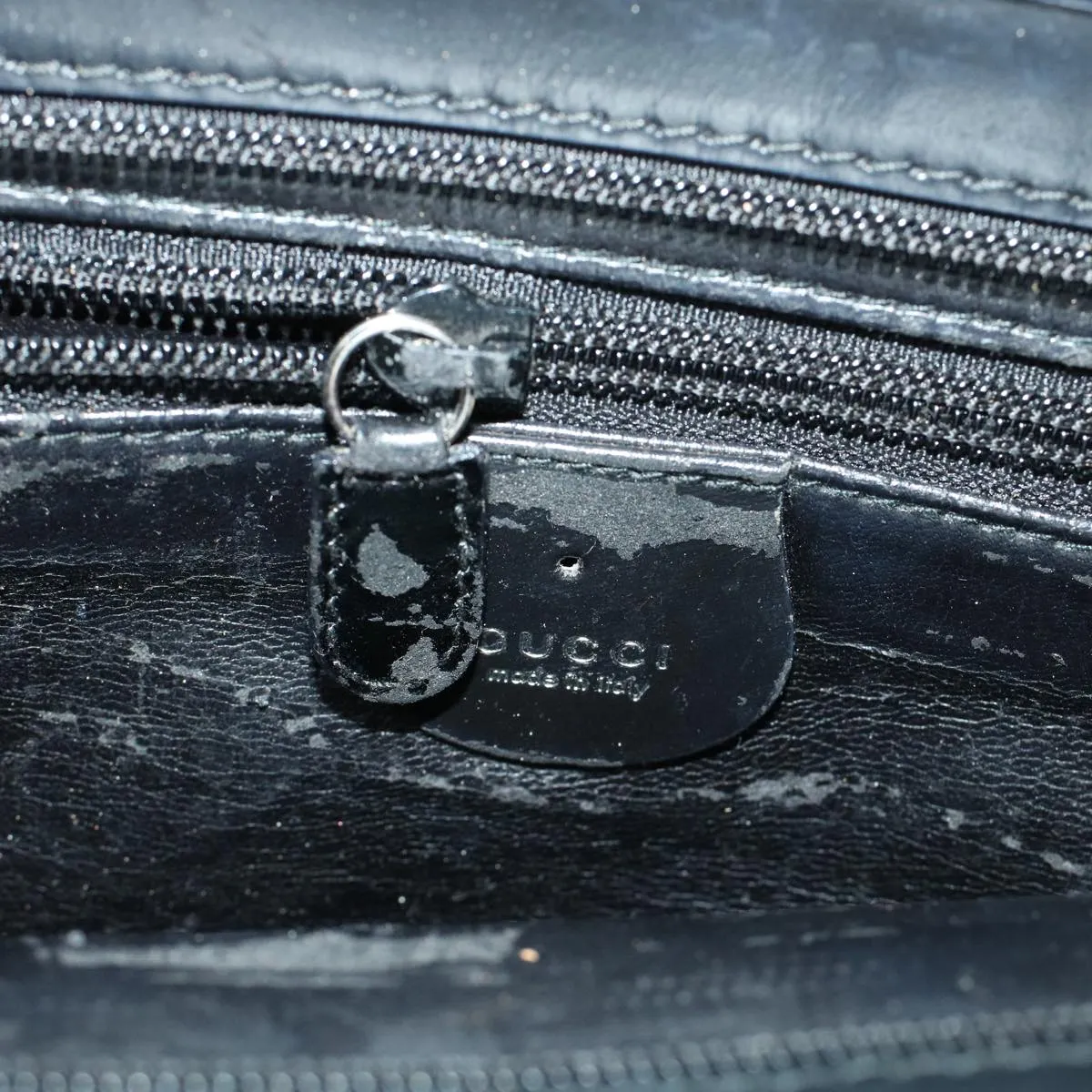 GUCCI Hand Bag Suede Black  bs5946