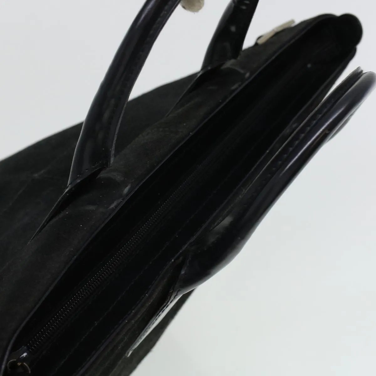 GUCCI Hand Bag Suede Black  bs5946
