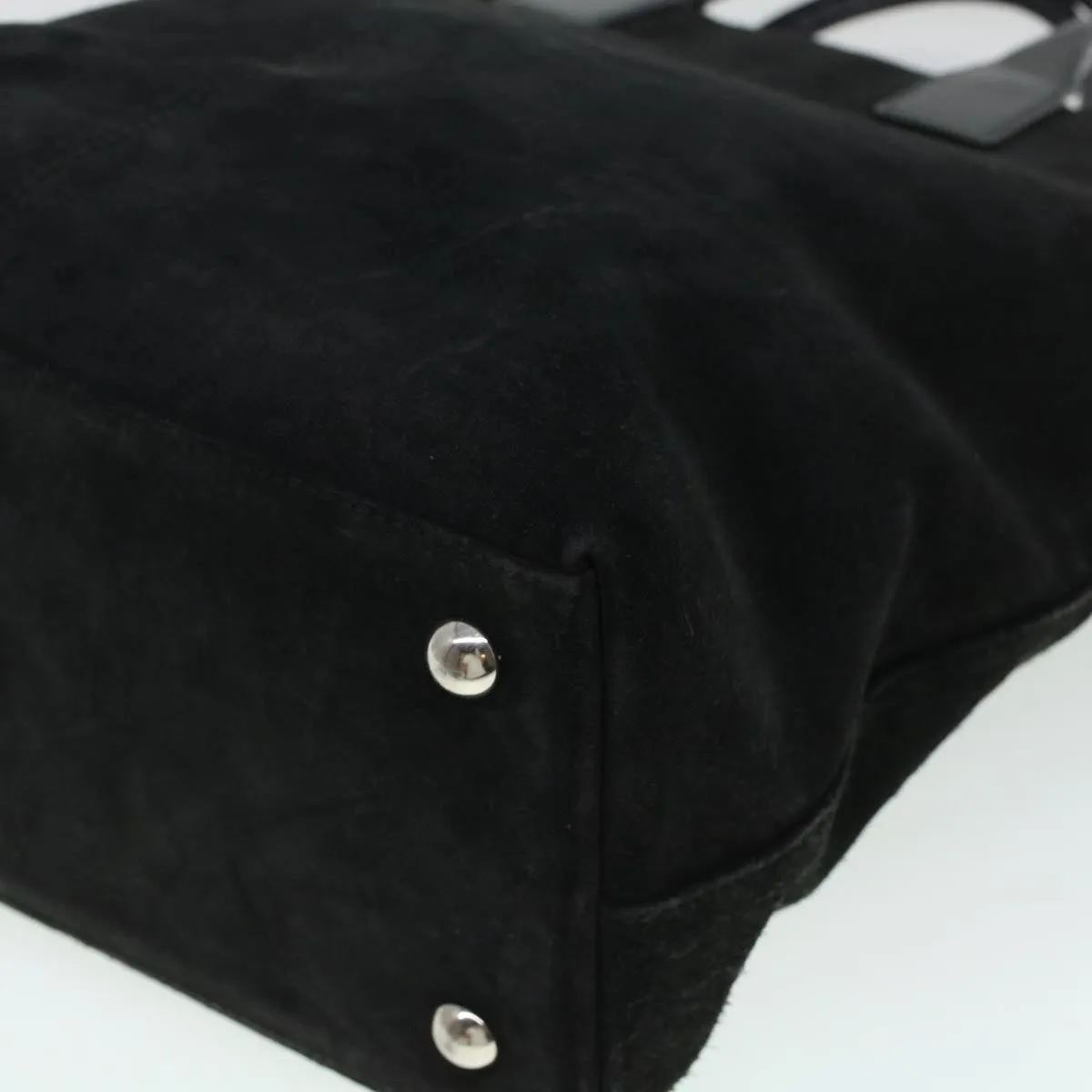 GUCCI Hand Bag Suede Black  bs5946