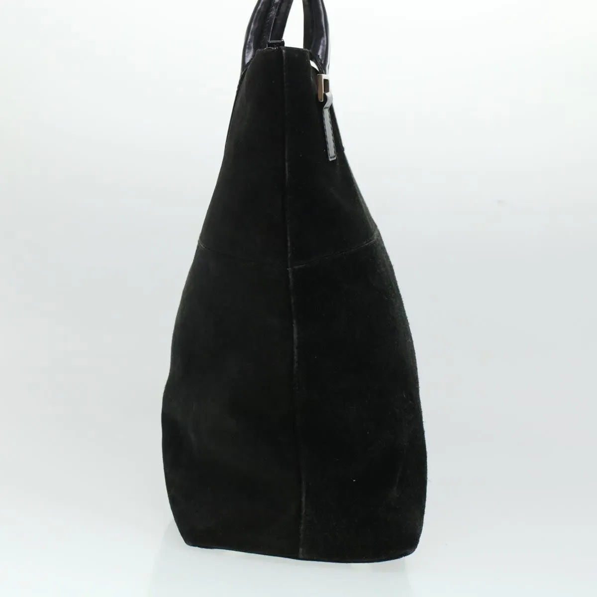 GUCCI Hand Bag Suede Black  bs5946
