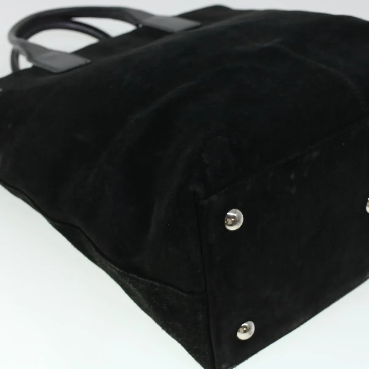 GUCCI Hand Bag Suede Black  bs5946
