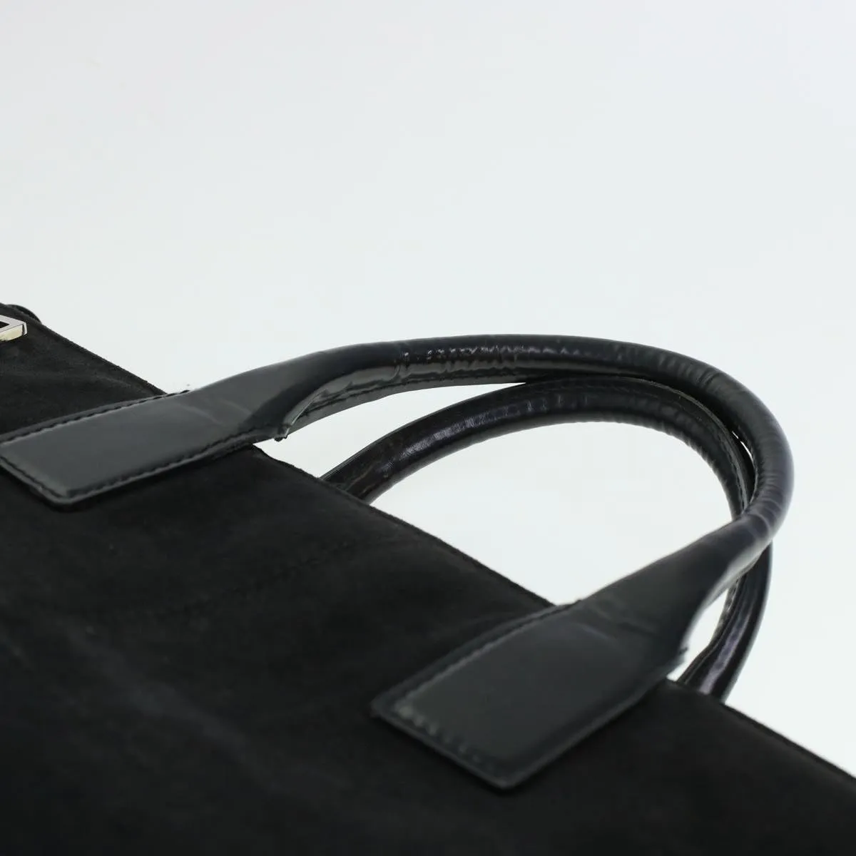 GUCCI Hand Bag Suede Black  bs5946