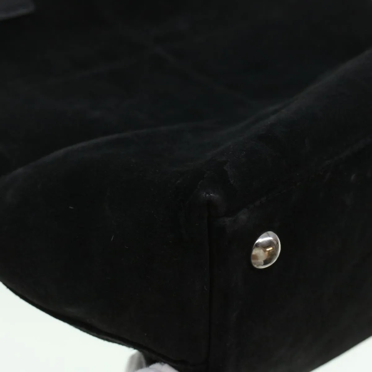 GUCCI Hand Bag Suede Black  bs5946