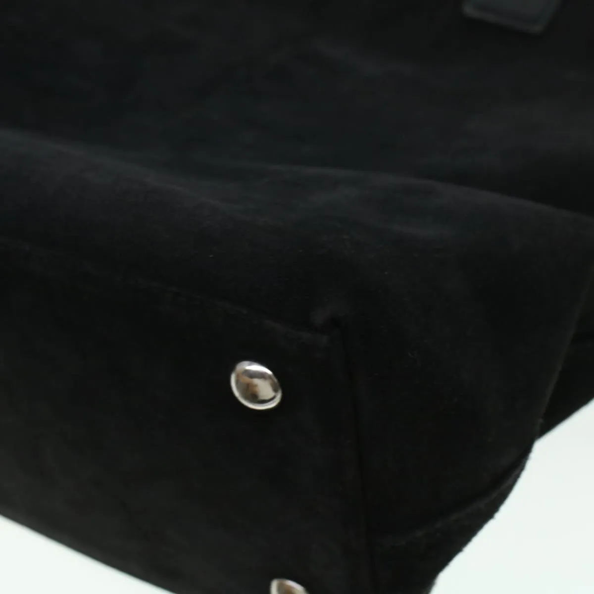 GUCCI Hand Bag Suede Black  bs5946