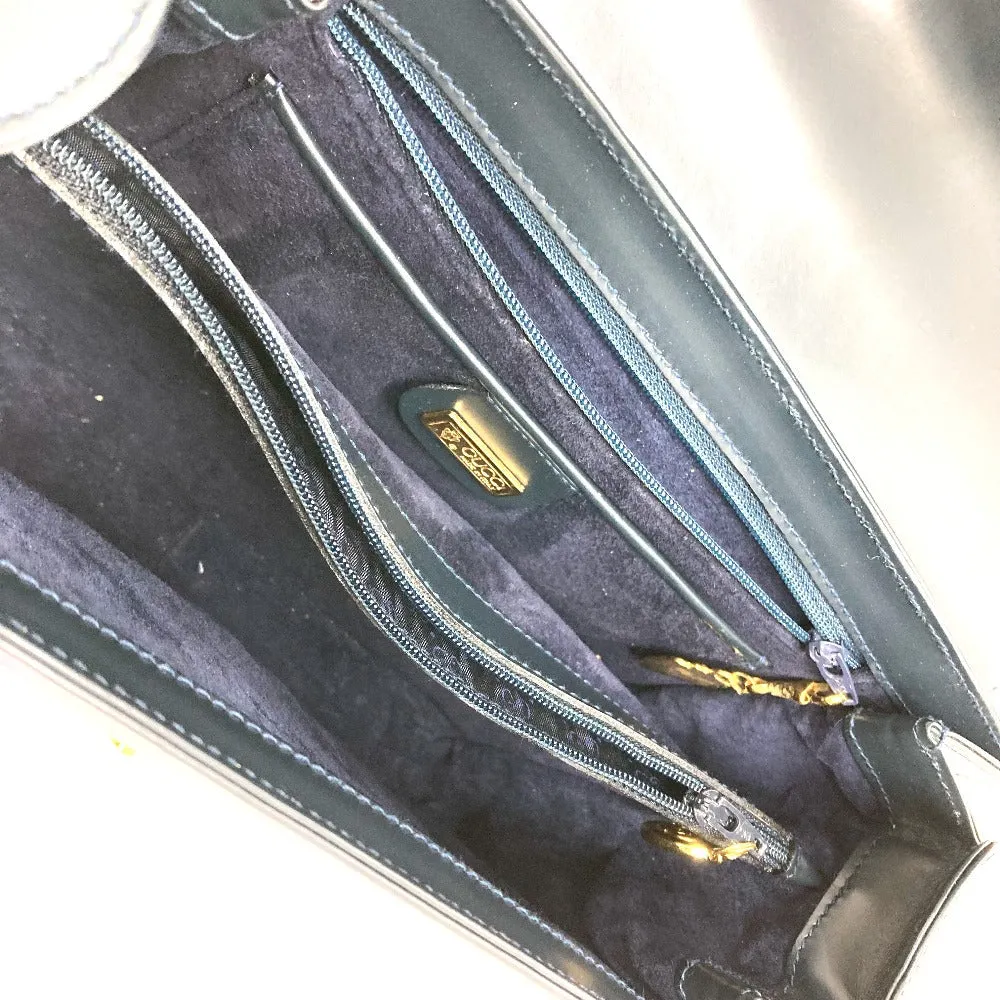 GUCCI Handbag 000.109.0121 leather Navy turn lock sideline Handbag Women Secondhand