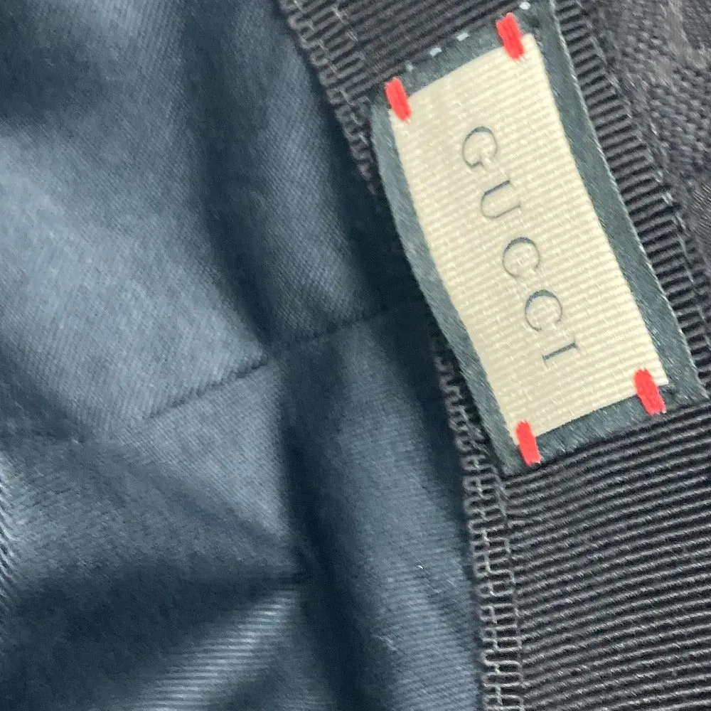 GUCCI hat 576587 GG canvas black GG Bucket hat mens M Secondhand