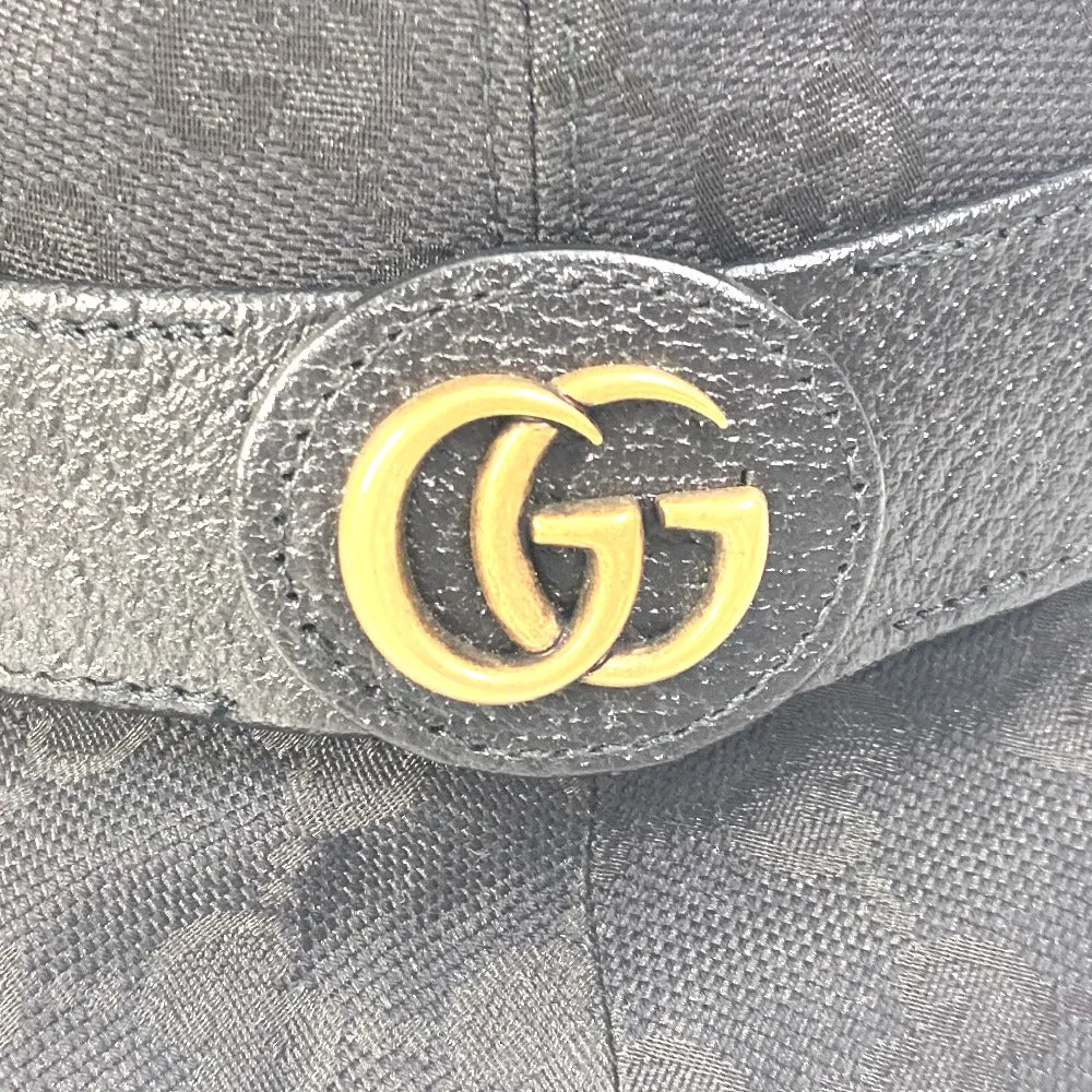 GUCCI hat 576587 GG canvas black GG Bucket hat mens M Secondhand