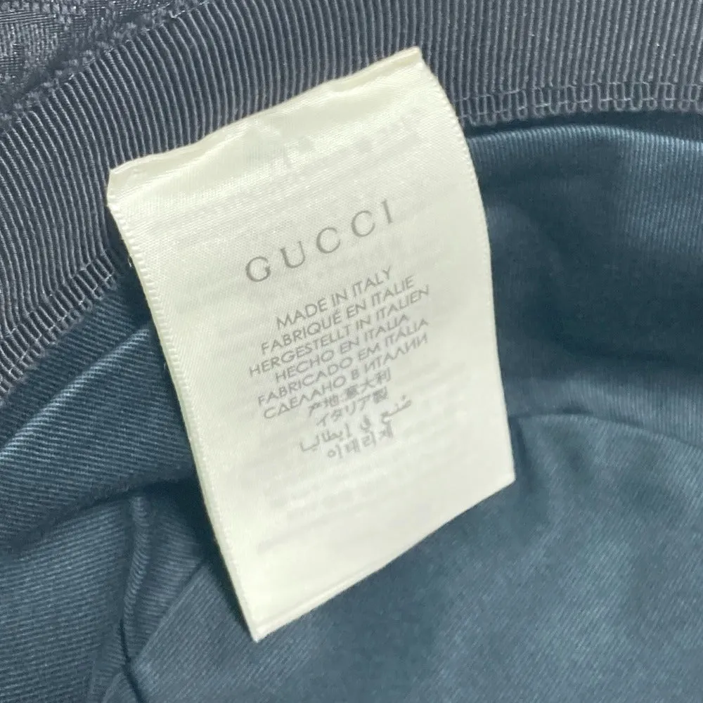 GUCCI hat 576587 GG canvas black GG Bucket hat mens M Secondhand