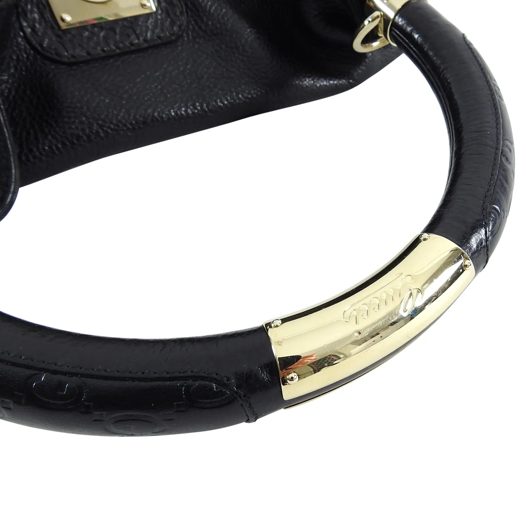Gucci Indy Hobo Black Leather Large Tassel Bag