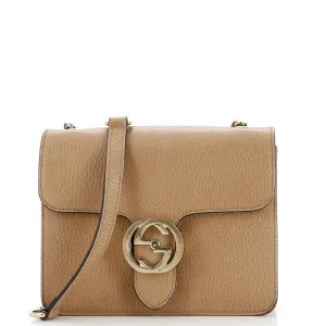 GUCCI Interlocking Shoulder Bag Leather Small