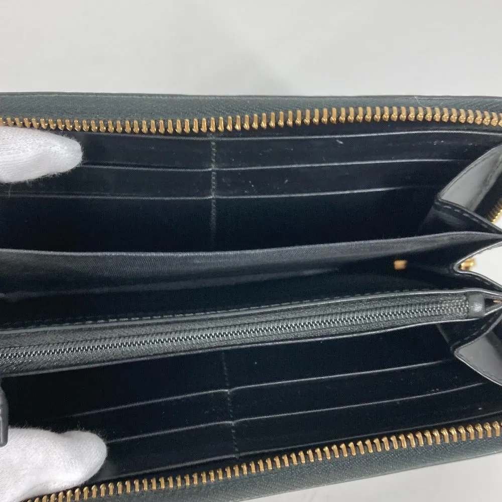 GUCCI Long Wallet Purse 409342 Sima leather black Guccisima GG Interlocking G mens Used