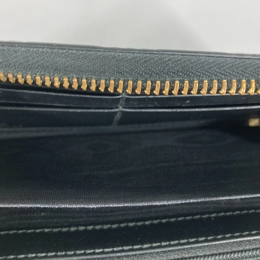 GUCCI Long Wallet Purse 409342 Sima leather black Guccisima GG Interlocking G mens Used