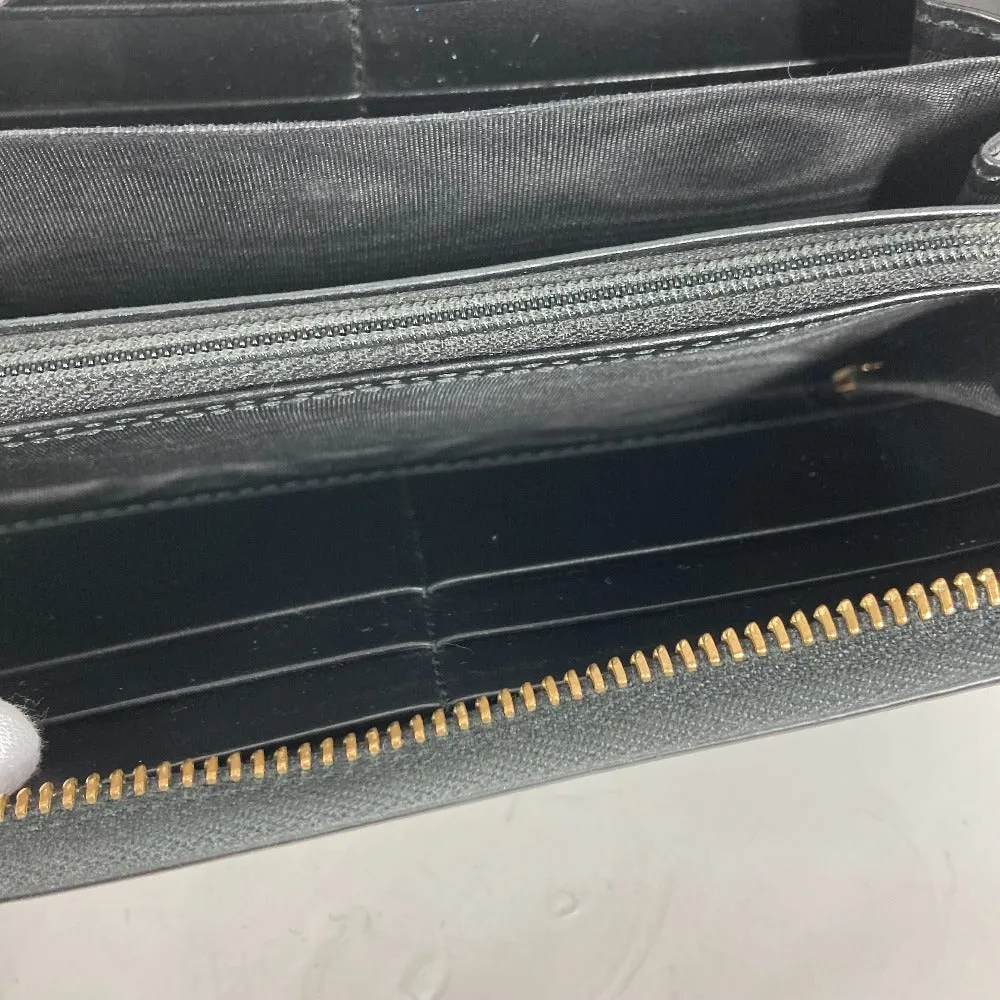 GUCCI Long Wallet Purse 409342 Sima leather black Guccisima GG Interlocking G mens Used