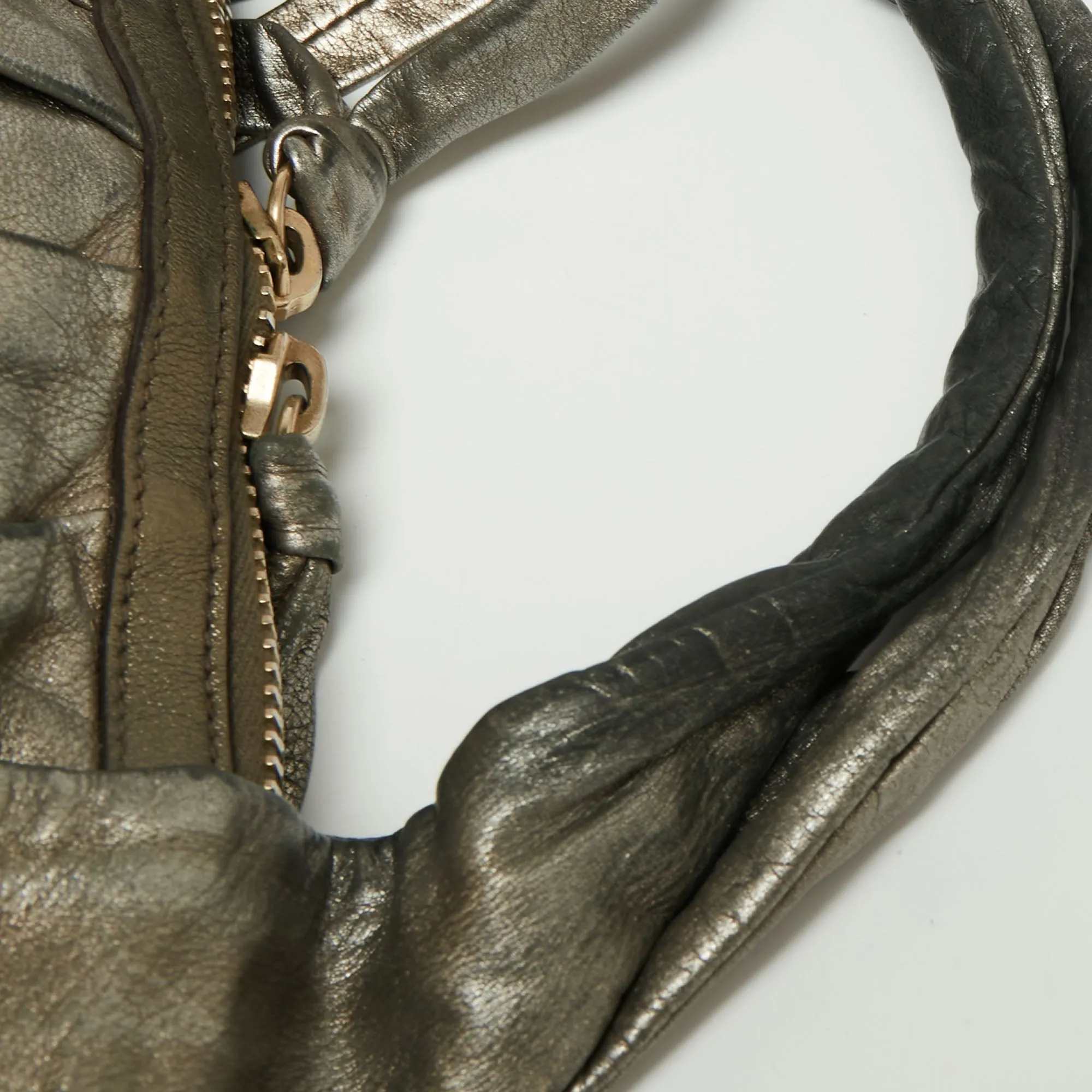 Gucci Metallic Gold Leather Hysteria Hobo