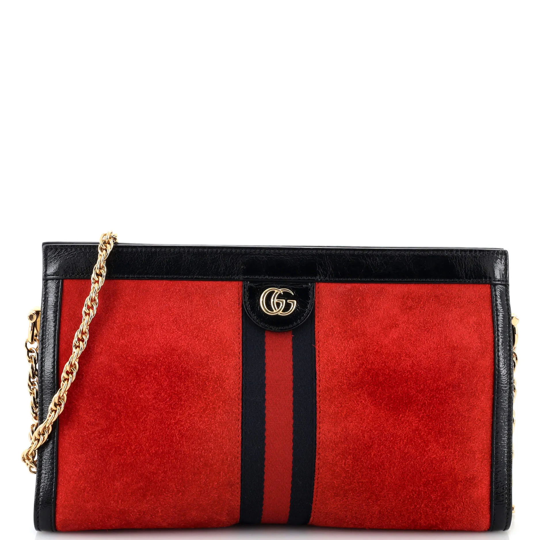 GUCCI Ophidia Chain Shoulder Bag Suede Medium