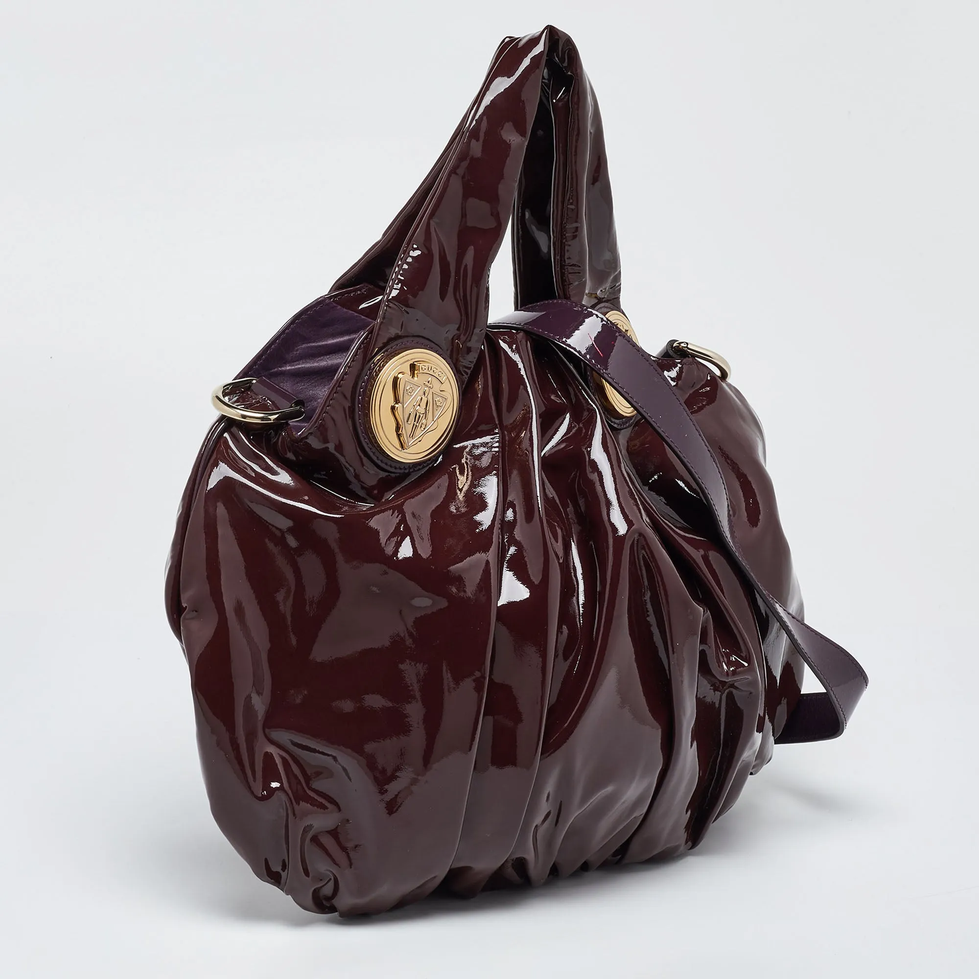 Gucci  Patent Leather Small Hysteria Hobo
