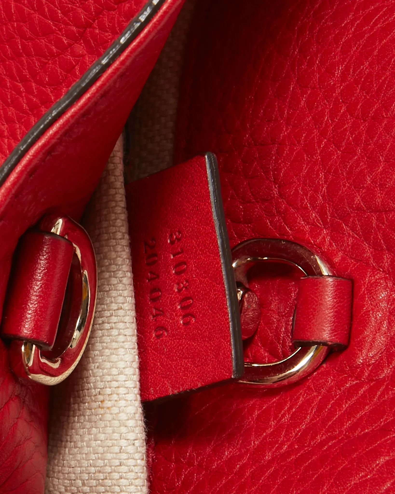 Gucci Red Pebbled Leather Large Soho Chain Shoulder Tote Bag