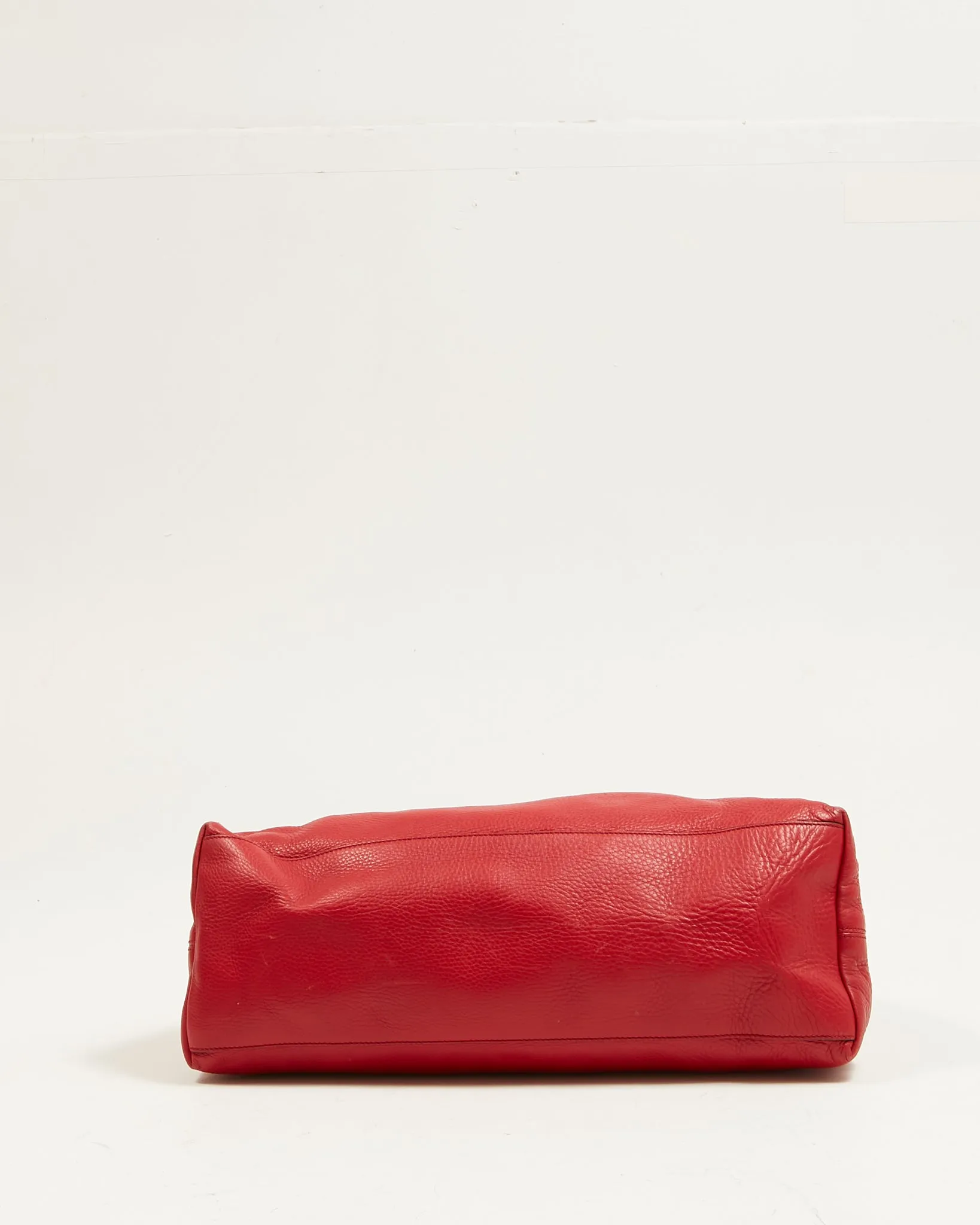 Gucci Red Pebbled Leather Large Soho Chain Shoulder Tote Bag
