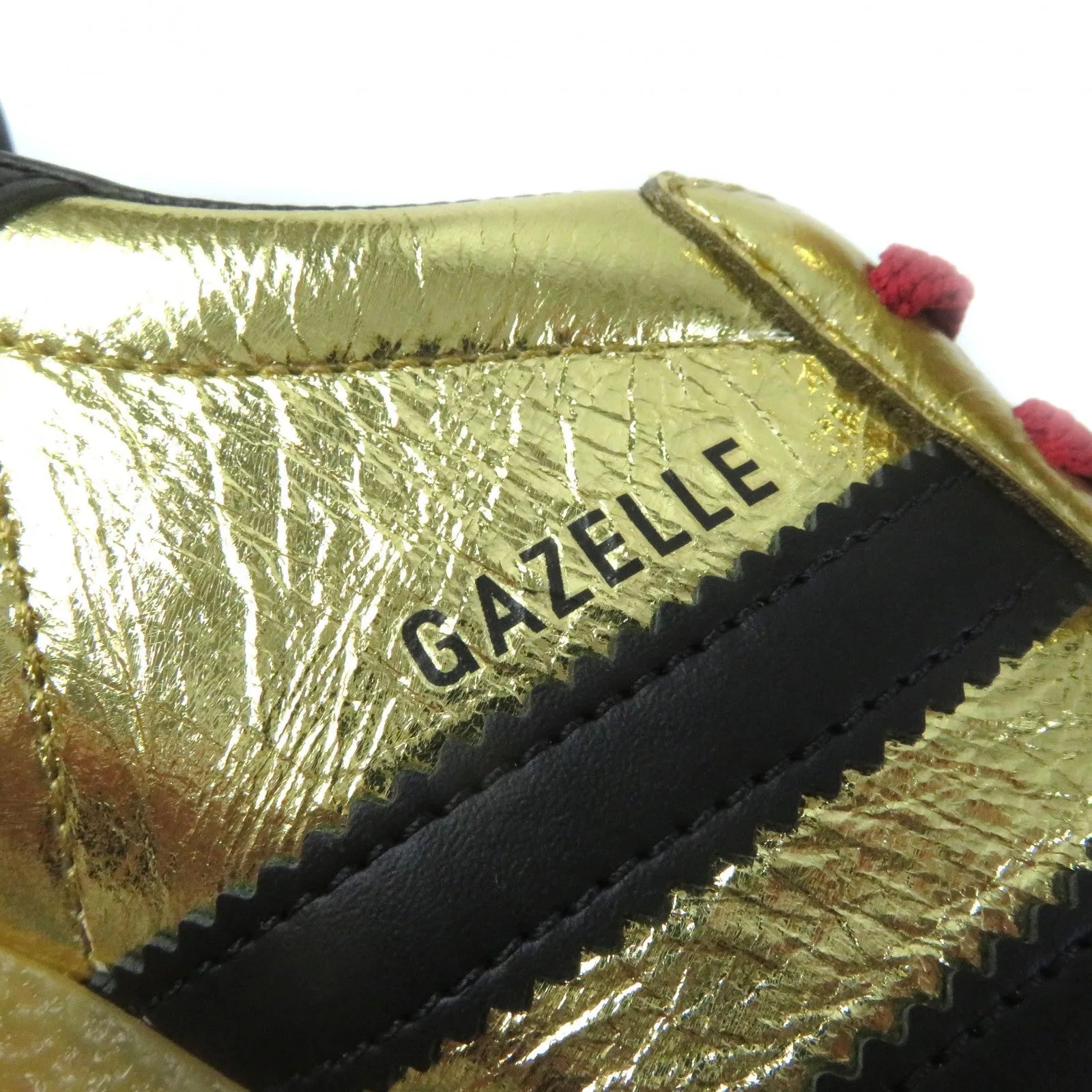 GUCCI sneakers 725628 Velvet, Patent leather, Outsole: Rubber gold Adidas collaboration Gazelle Women 36 Secondhand