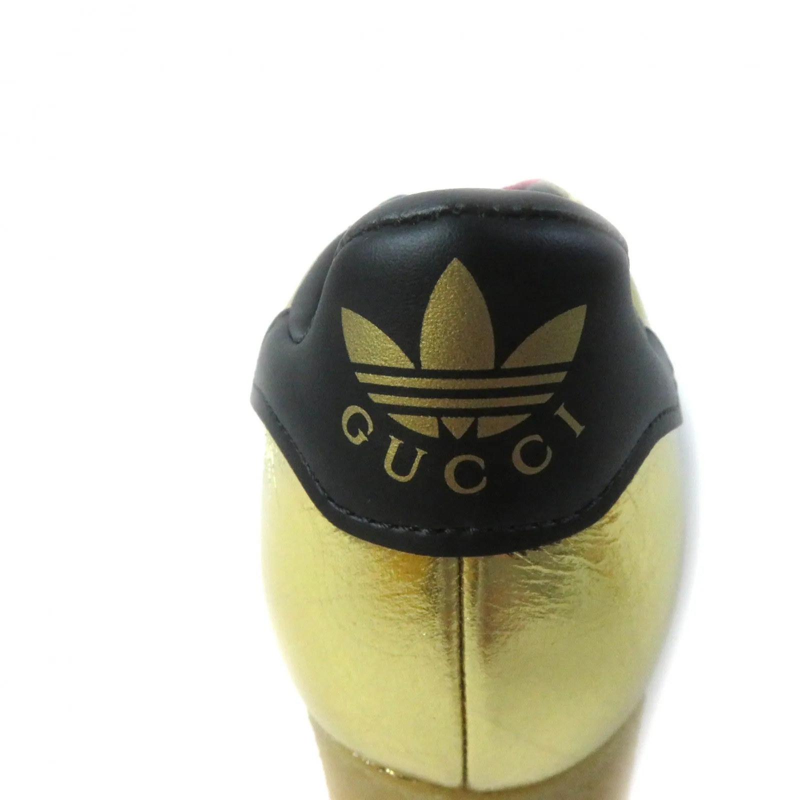 GUCCI sneakers 725628 Velvet, Patent leather, Outsole: Rubber gold Adidas collaboration Gazelle Women 36 Secondhand