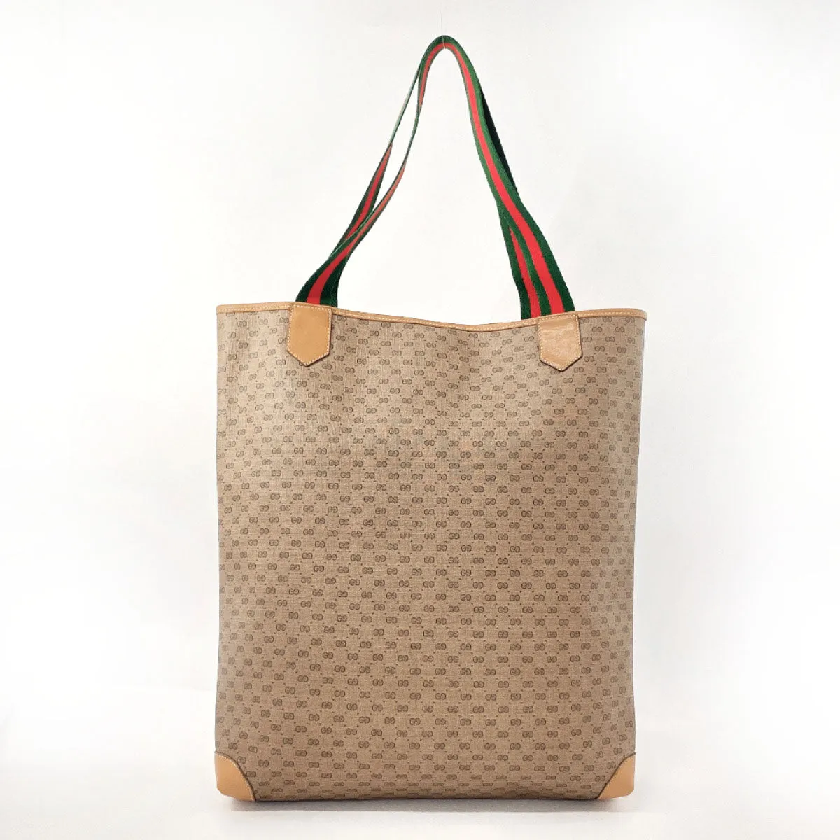 GUCCI Tote Bag 002 983 0054  GG Supreme Canvas Brown Sherry line Women Used