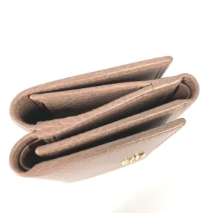 GUCCI Trifold wallet 474746 leather beige Compact wallet GG Marmont Women Used