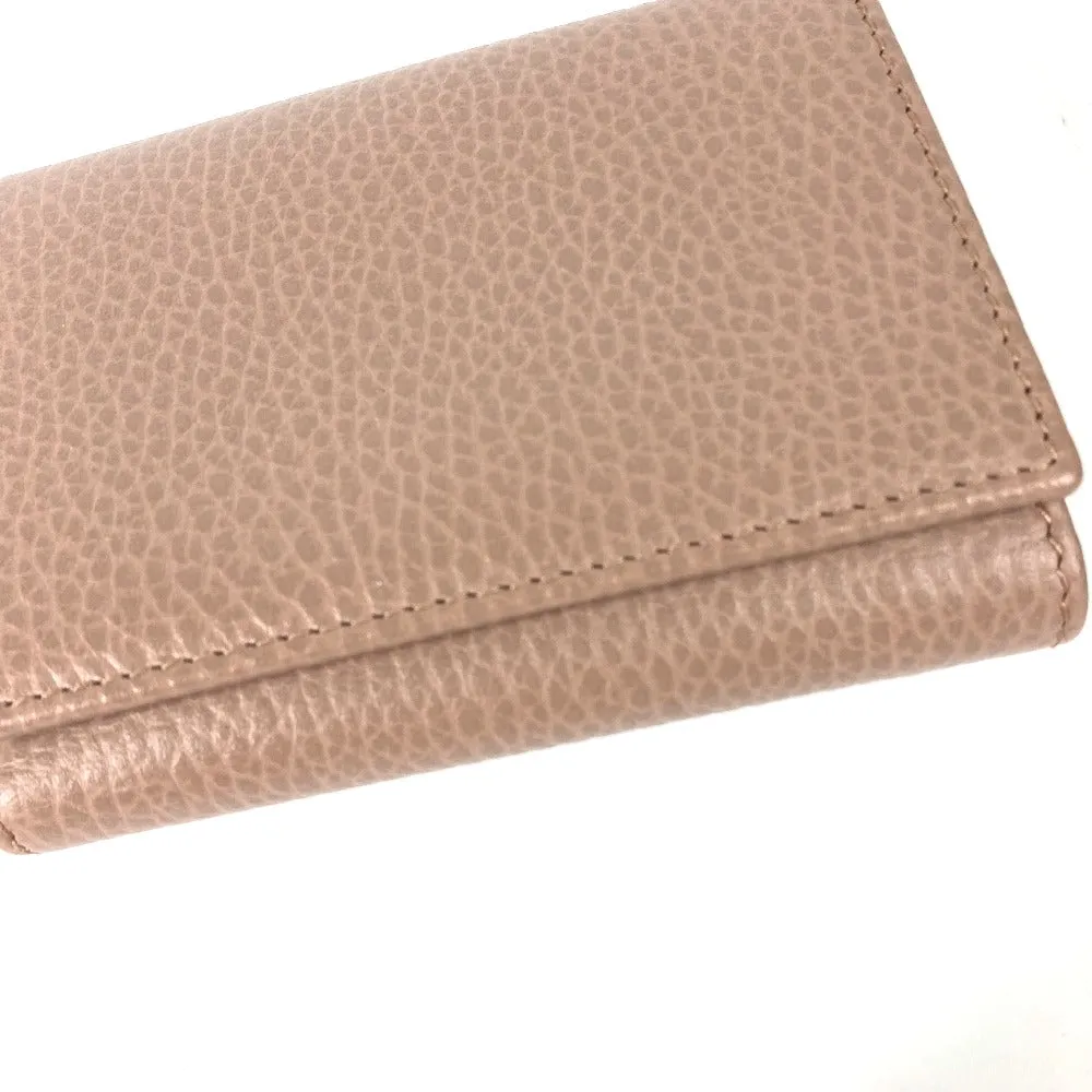 GUCCI Trifold wallet 474746 leather beige Compact wallet GG Marmont Women Used