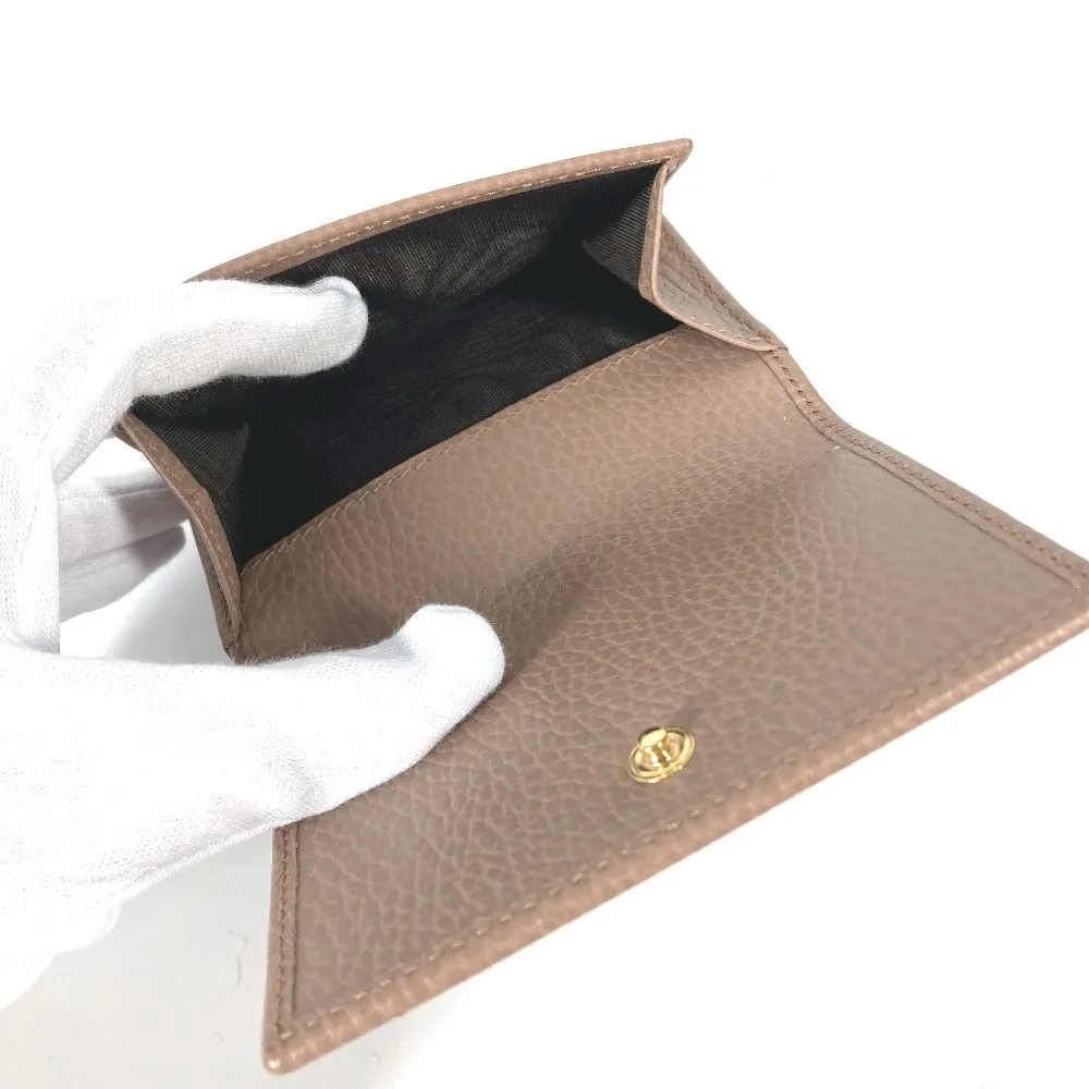 GUCCI Trifold wallet 474746 leather beige Compact wallet GG Marmont Women Used