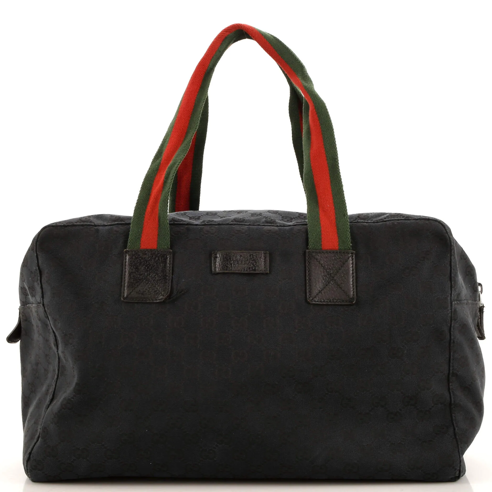 GUCCI Web Carry On Duffle Bag GG Canvas Medium