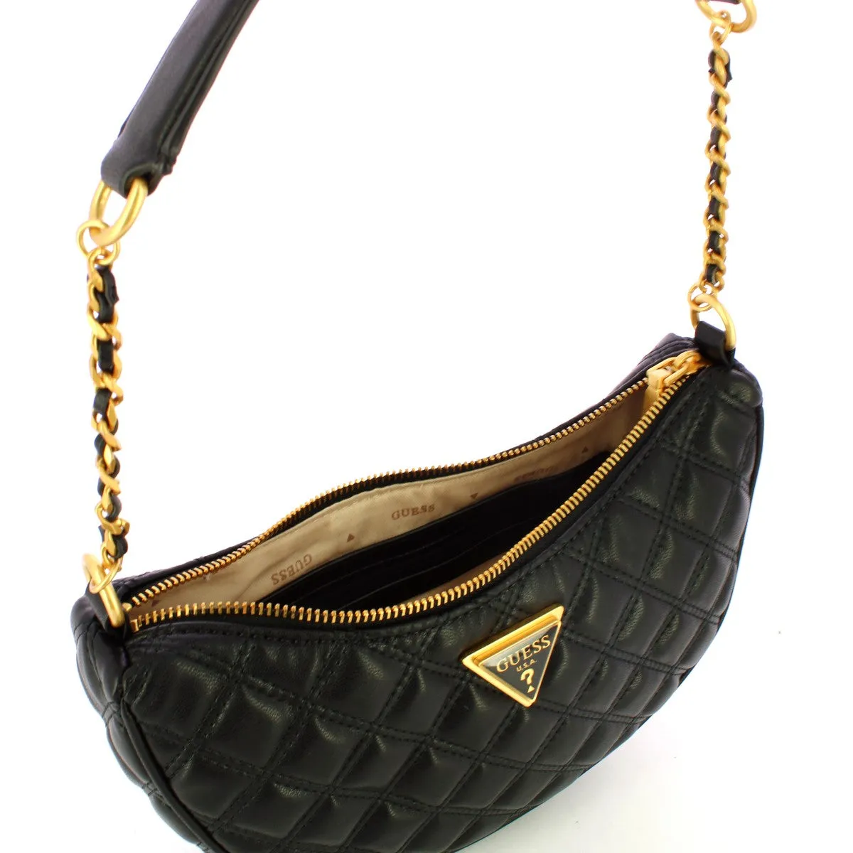 Guess - Giully quilted Black Shoulder Bag - HWQA8748120 - BLACK
