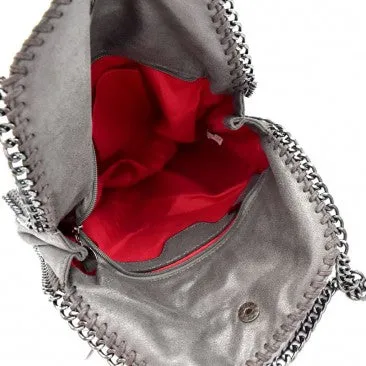 Gun Metal Rocker Shoulder Bag