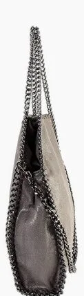 Gun Metal Rocker Shoulder Bag