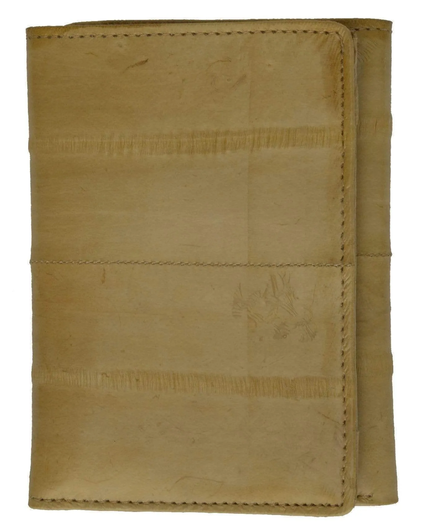 Handcrafted Genuine Eel Skin Leather Trifold Wallet Credit Card ID Holder