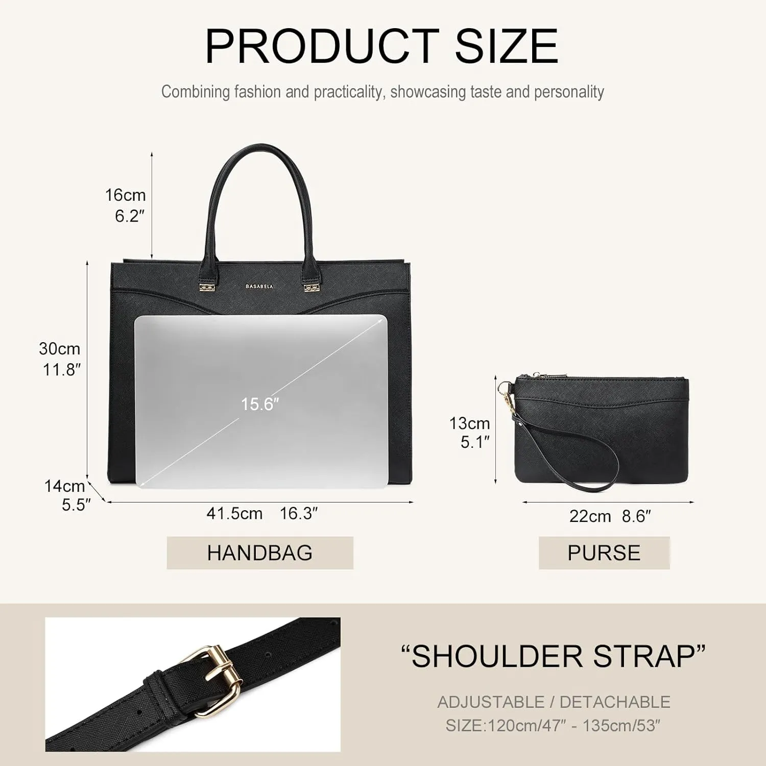Handmade Luxury Vegan Leather Handbags for Women, Large 16 inch Laptop Handle Satchel Waterproof Bags for Ladies