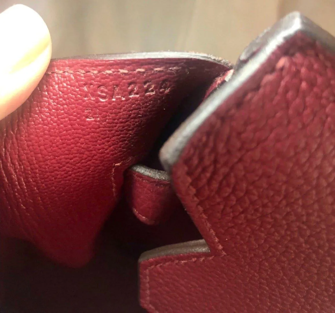 Hemers Birkin 35 Rouge Grenat GHW