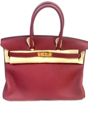 Hemers Birkin 35 Rouge Grenat GHW