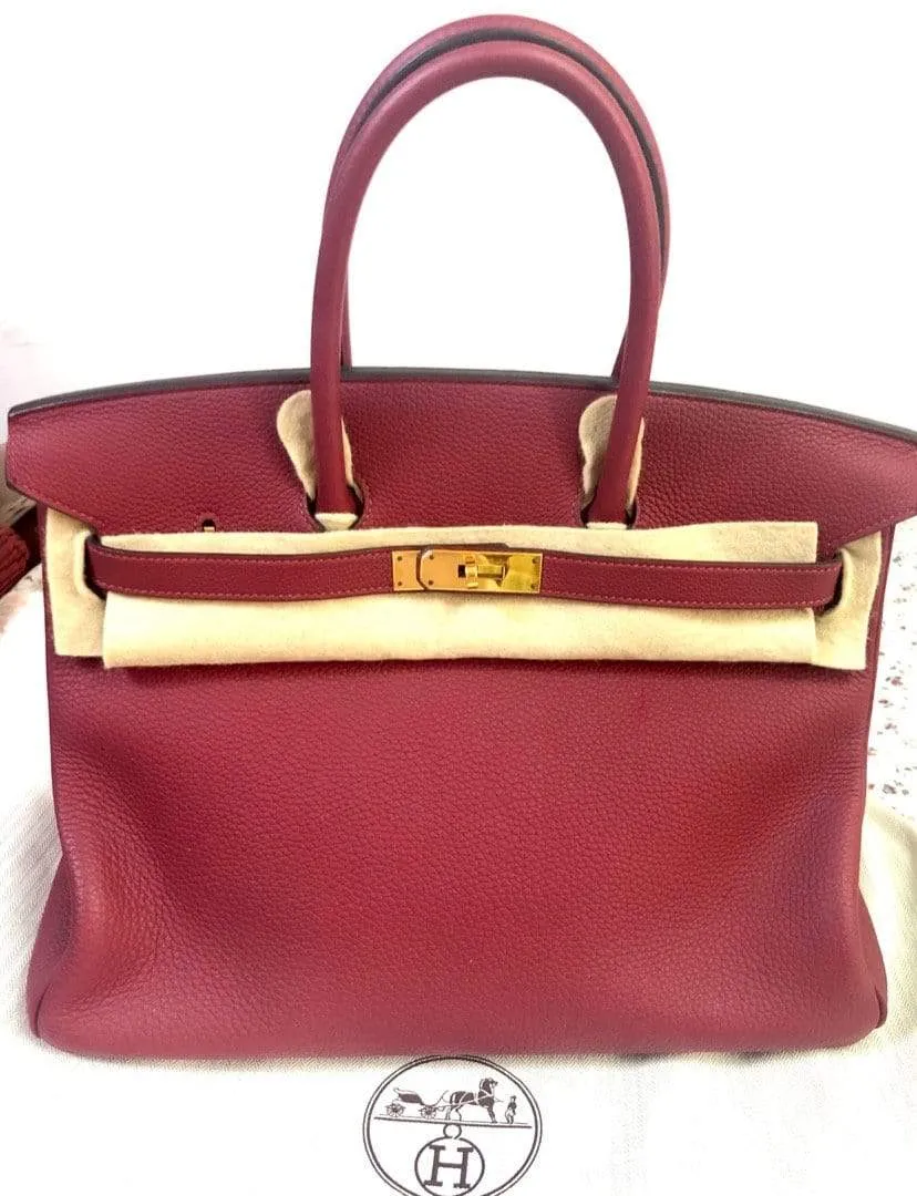 Hemers Birkin 35 Rouge Grenat GHW