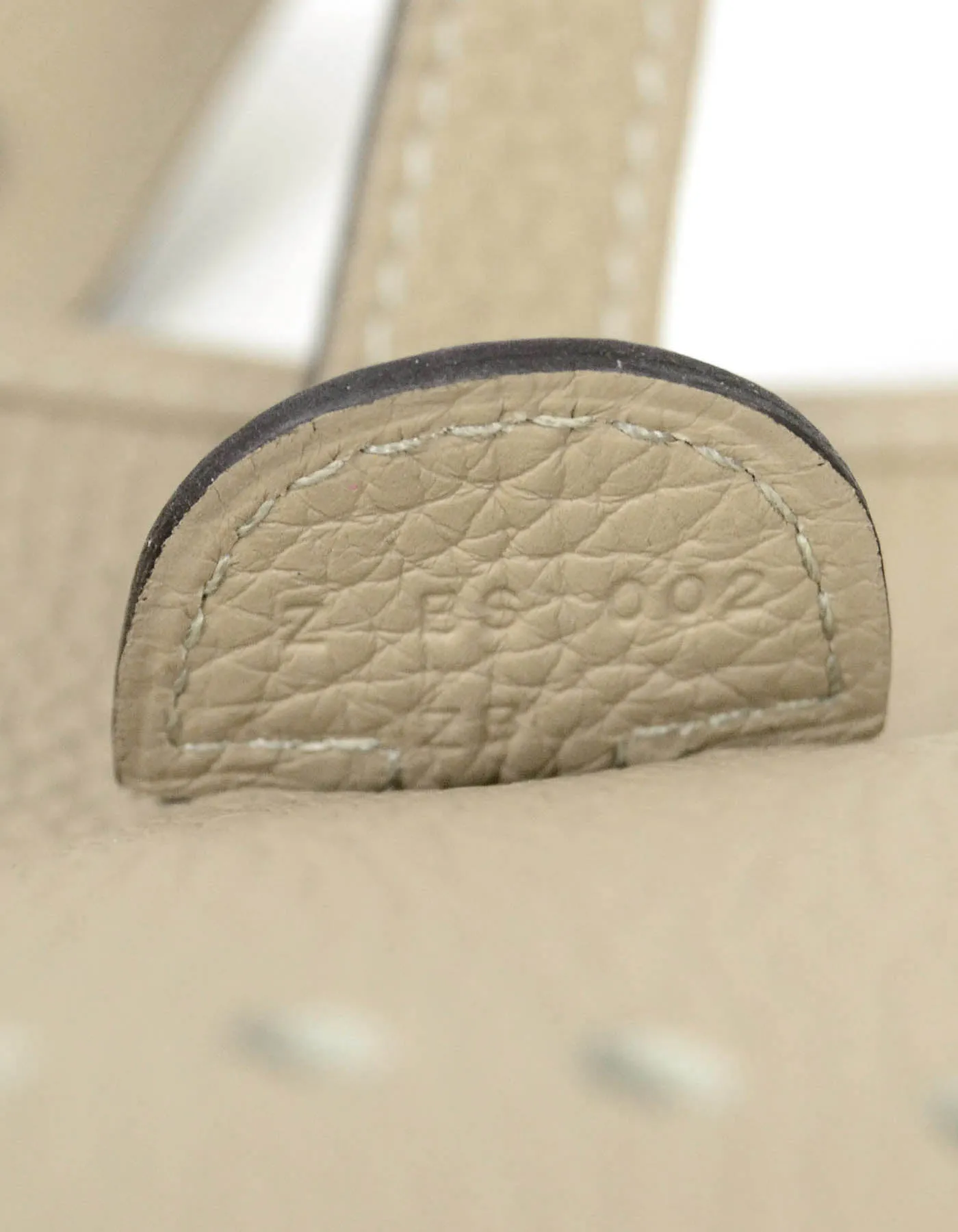 Hermes 2021 Trench/Palladium Taurillon Clemence Leather Evelyne III 29cm PM Bag
