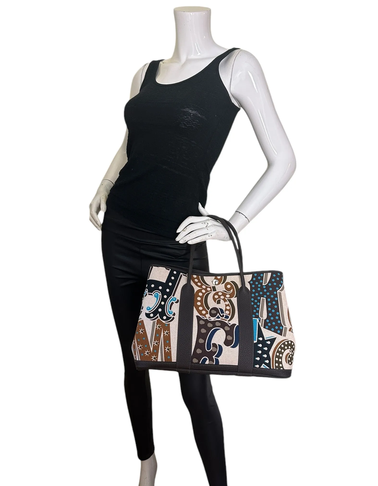 Hermes '24 Electrique Motif Toile Garden Party 36