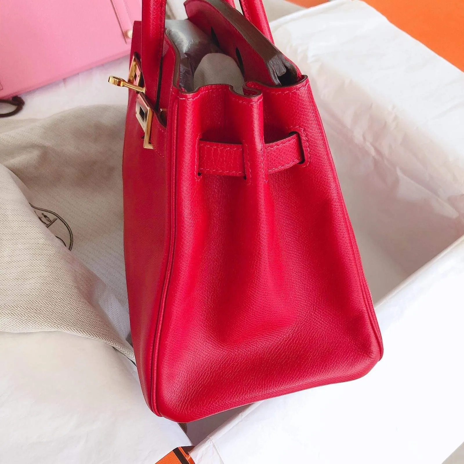 Hermes Birkin 30 Rouge Casaque GHW