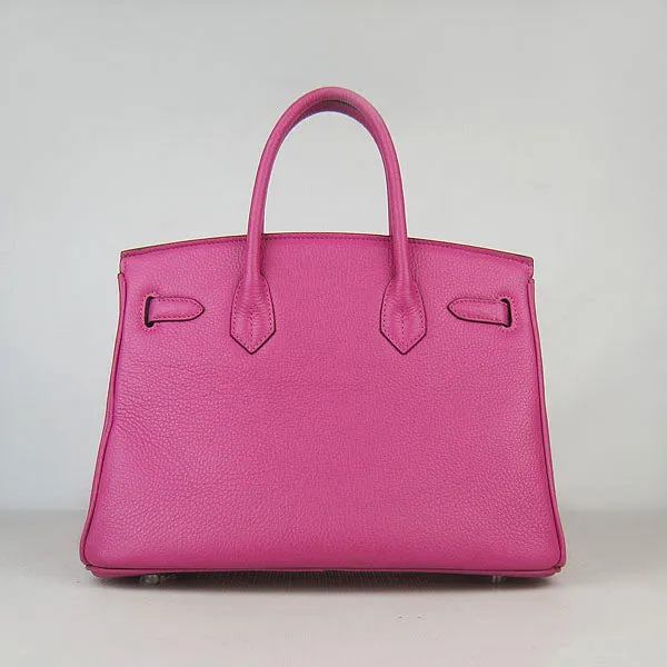 Hermes Birkin 30cm Togo Leather Handbags Peach Silver