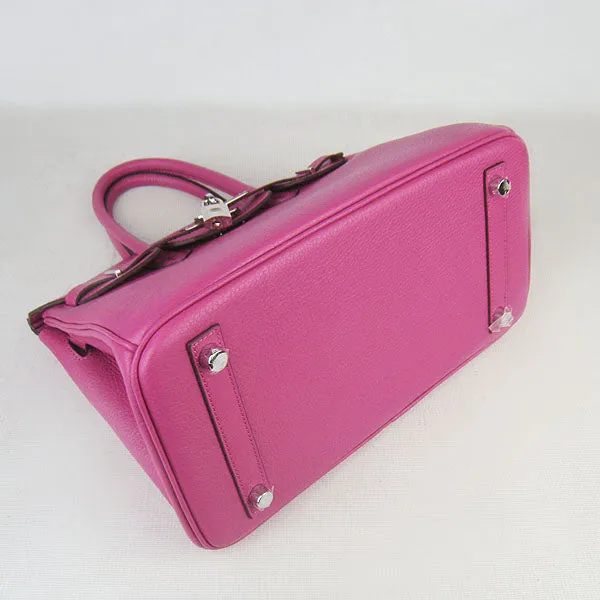 Hermes Birkin 30cm Togo Leather Handbags Peach Silver