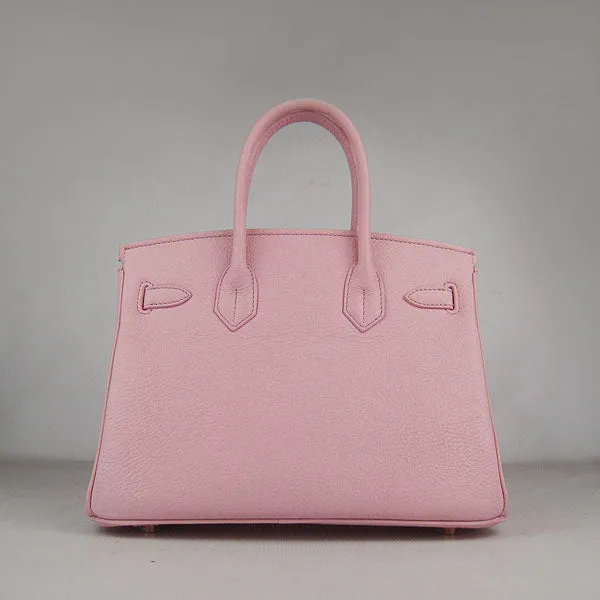 Hermes Birkin 30cm Togo Leather Handbags Pink Golden