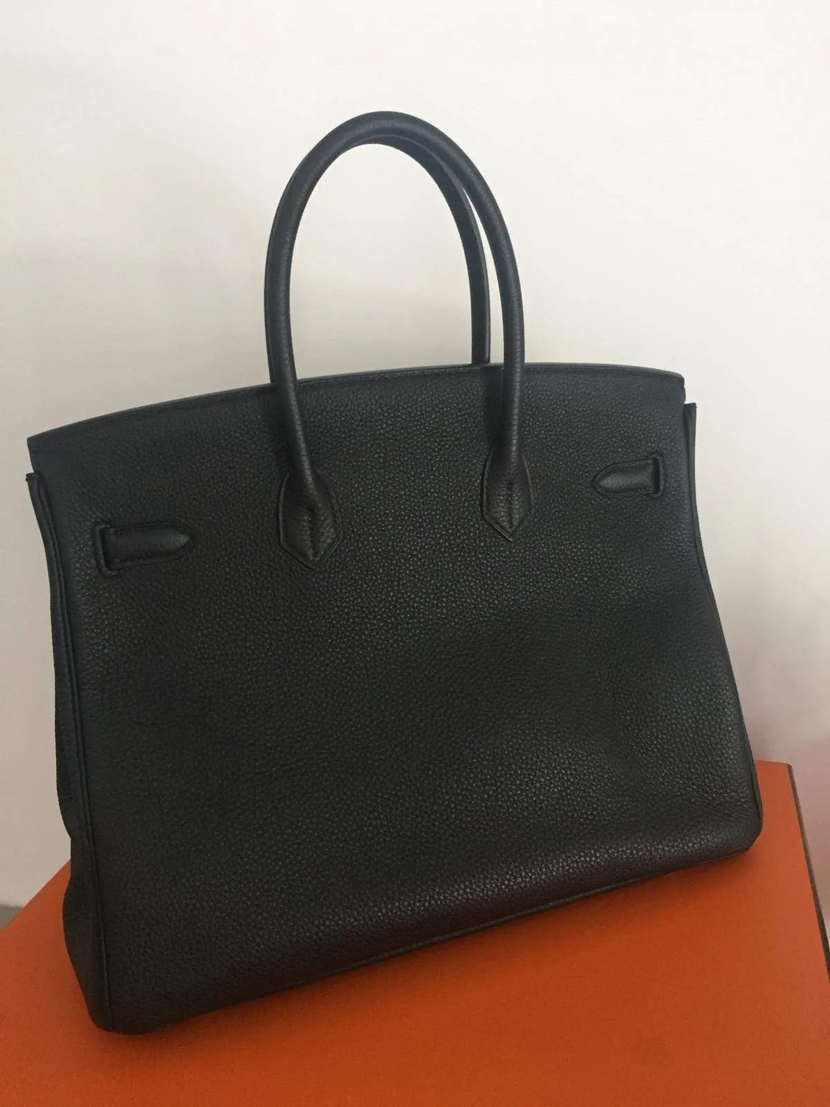 Hermes Birkin 35 Black Togo Leather Bag GHW