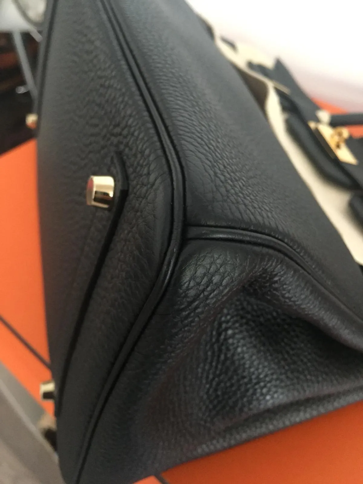 Hermes Birkin 35 Black Togo Leather Bag GHW