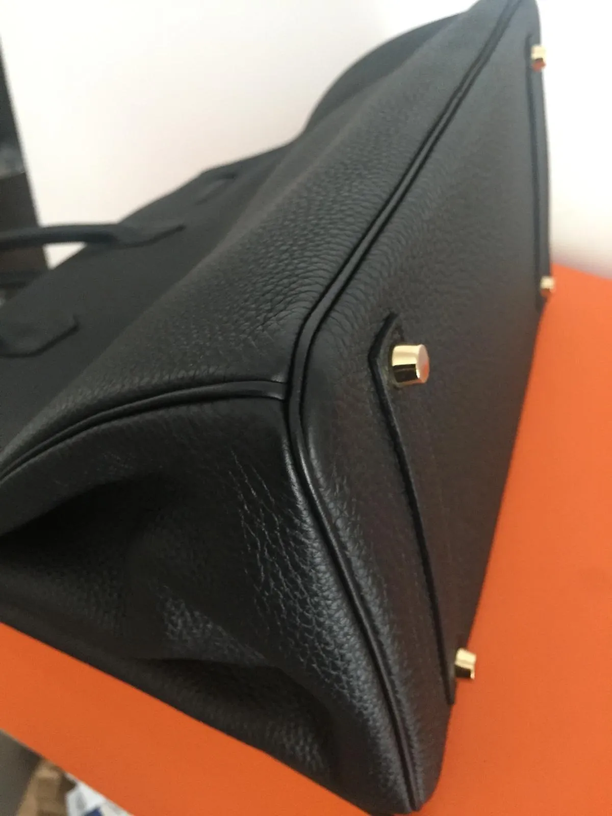 Hermes Birkin 35 Black Togo Leather Bag GHW