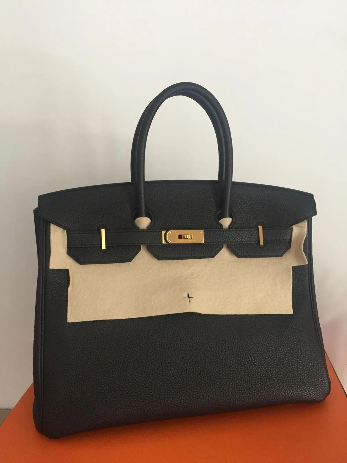 Hermes Birkin 35 Black Togo Leather Bag GHW