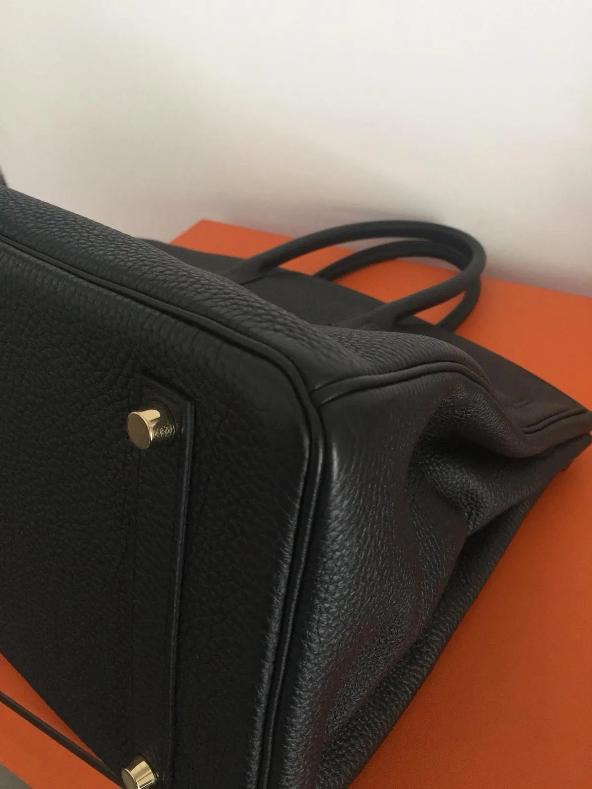 Hermes Birkin 35 Black Togo Leather Bag GHW