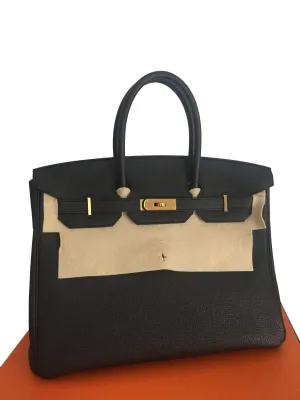 Hermes Birkin 35 Black Togo Leather Bag GHW